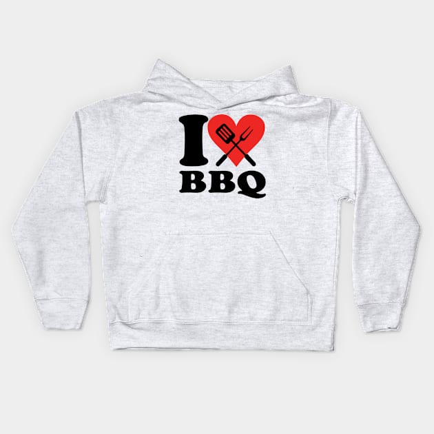 I love bbq Kids Hoodie by nektarinchen